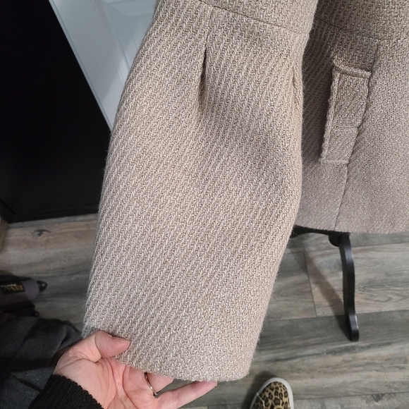 Gold Shimmer Pea Coat - Picture 3 of 9